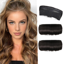 Hair Volume Insert and Hair Pad Set, Instant Boost with Secure Comb Clip for Women