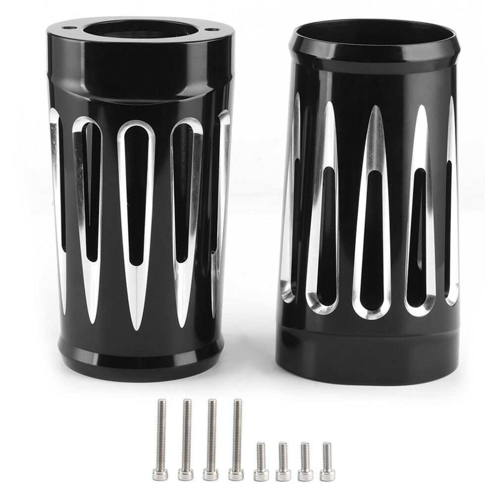 Cnc Billet Aluminum Fork Slider Cover For Harley Flhtk Cvo Durable And Strong Upper Fork Boot Covers With Glossy Finish Polish Anti Corrosion High 9009791462593