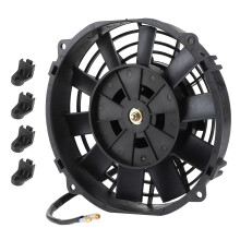Motorkoelventilator, duw-trekfunctie met 12V 80W, duurzame constructie, elektrische radiatorventilator, hoogrendementsbladen voor universele