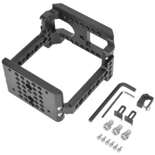 Jaula para cámara de aluminio compatible con la cámara de cine Z CAM E2 4K, estabilizador de liberación rápida con sistema de montaje compatible