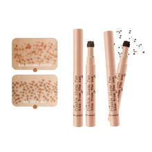 Freckle Pen Waterproof Dual Shade Set for Natural Fake Freckle Makeup, Coffee and Chestnut