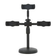 Soporte para teléfono de escritorio, soporte para teléfono con ajuste de inclinación de 180 hacia adelante y hacia atrás con diseño de ángulo