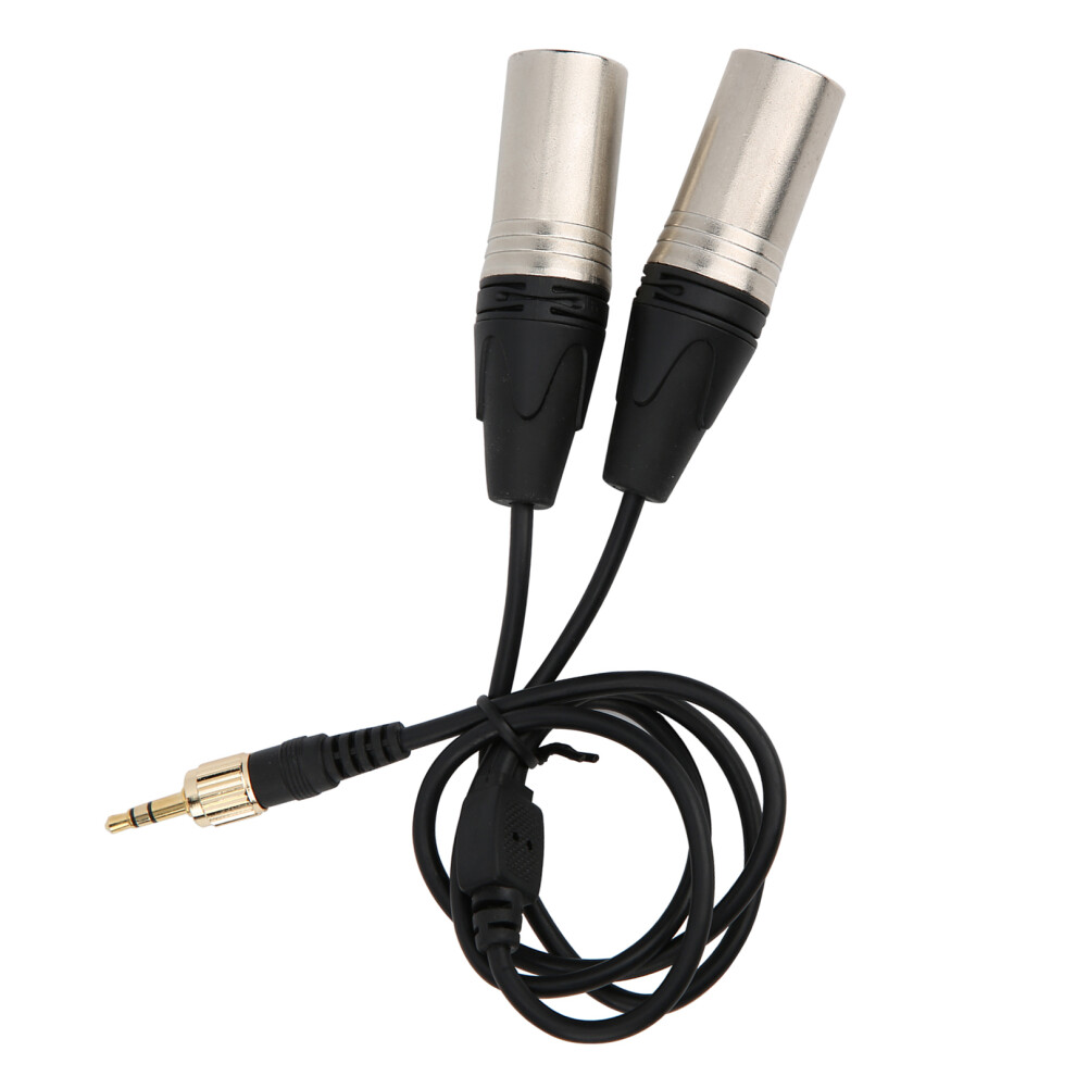 Stereo Trs Microphone Adapter With Dual Xlr To 3.5Mm Cable Design, Heavy Duty Construction For Unbalanced Signal Transfer In Studio And Field 9009791466416