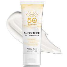 Sunscreen SPF 50 Waterproof Face Lotion, Tinted No White Cast, Oil Control Matte Finish, Travel Size