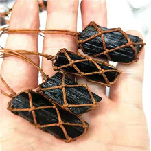Tourmaline Pendants Natural Crystal Stones Jewelry Rough Raw Stone 1Pc Unisex Style
