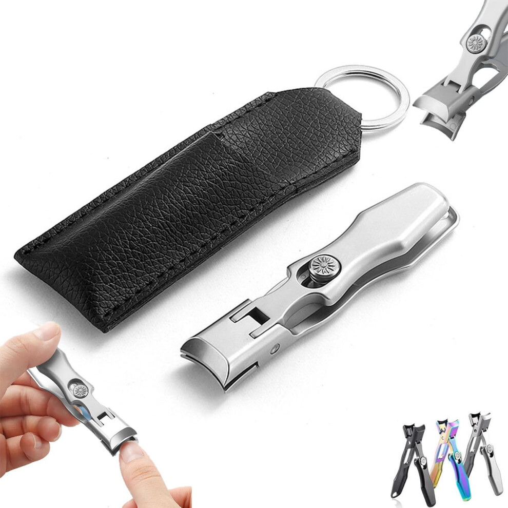 Stainless Steel Nail Clippers with Ultra Sharp Curved Blades and BuiltâIn Catcher for Thick Nails