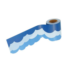 Cloud Bulletin Board Border Sticker DieCut Chalkboard Trim For Classroom Office Window Door Decor Blue Sky Design Teens