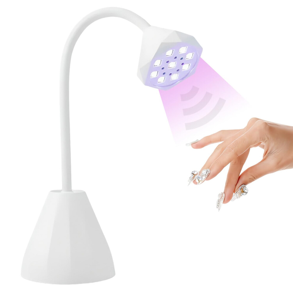 Cordless UV LED Nail Lamp with Fast Gel Curing, Rechargeable Nail Dryer for Gel Polish and Extensions