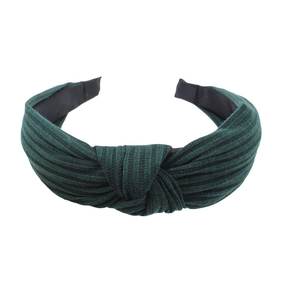Unisex Knotted Wide Fabric Headband For Women Nonslip Comfortable Solid Color Hair Accessory