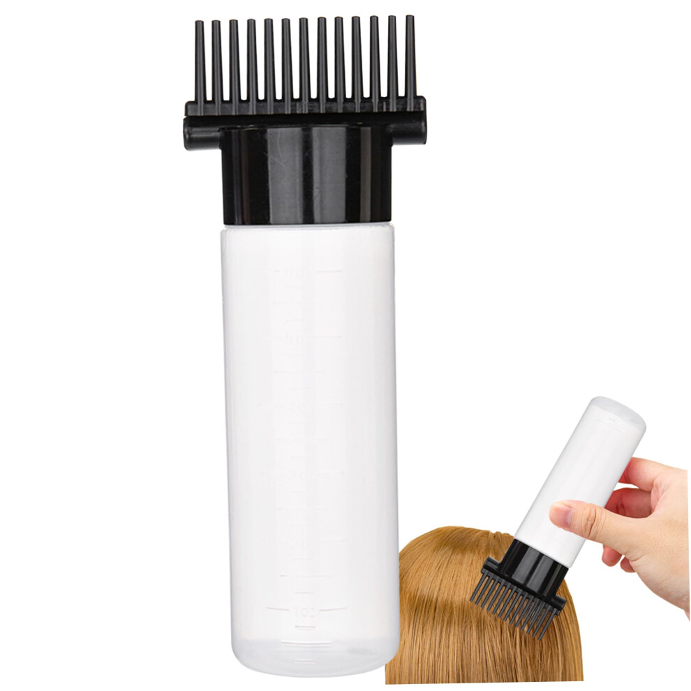 180ml Root Comb Hair Dye and Oil Applicator Bottle with Clear Scale for Precise Root Application