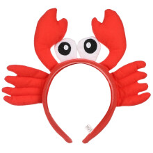 Crab Headband with Comfortable Fabric Fit, Red Animal Costume Accessory for Halloween and Cosplay