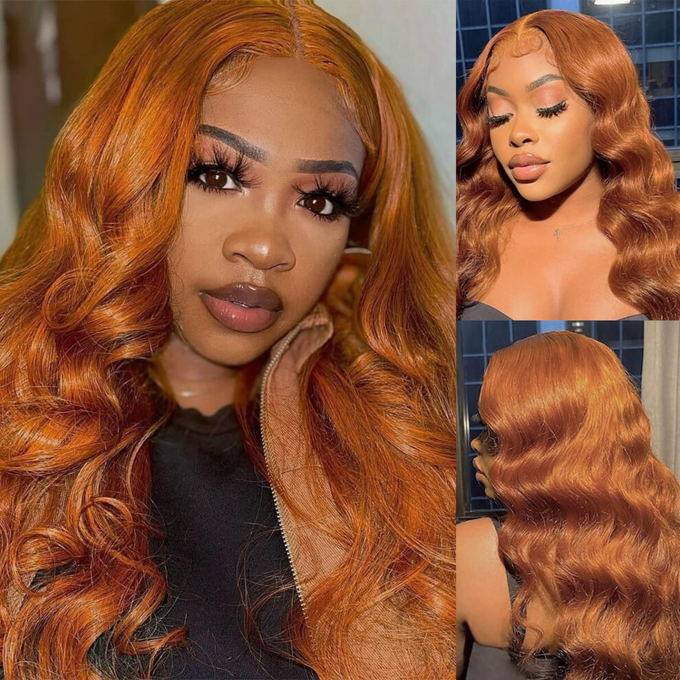 Unisex 20 Inch Body Wave Lace Front Wig Glueless Hd Transparent Pre Plucked Pre Cut Hairline Synthetic