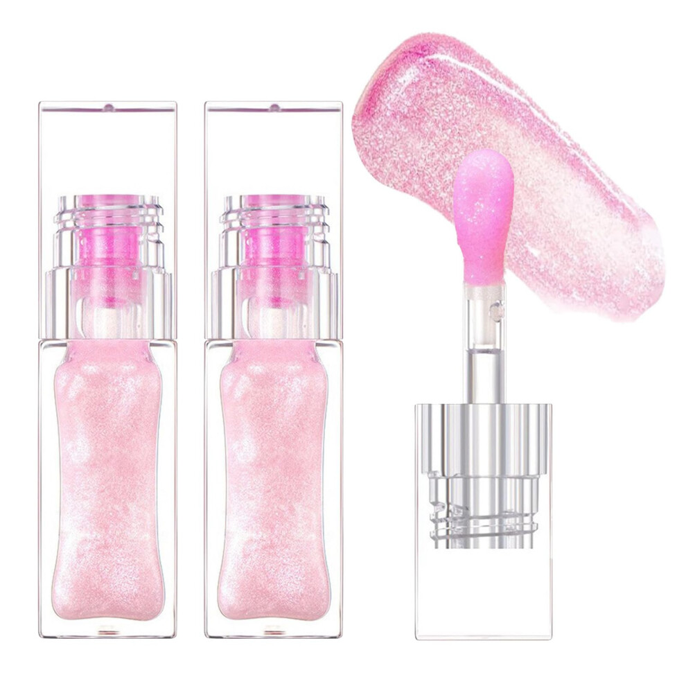 Color Changing Lip Oil Set, Moisturizing NonSticky Gloss with ColorAdaptive Tint, 2 PCS