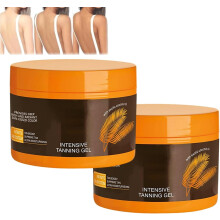 Luxury Intensive Tanning Gel 2 Pack with Fast Absorbing Accelerator for Natural Bronzed Finish