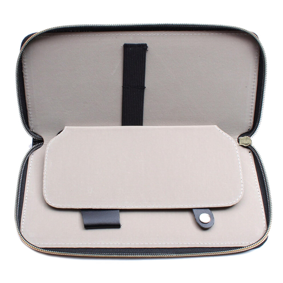 Hairdressing Scissor Case Compact Leather Protective Barber Tool Organizer for Salon and Stylists