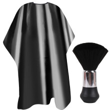 Barber Cape Waterproof Hair Cutting Cape with Neck Duster Brush for Salon and Home Use