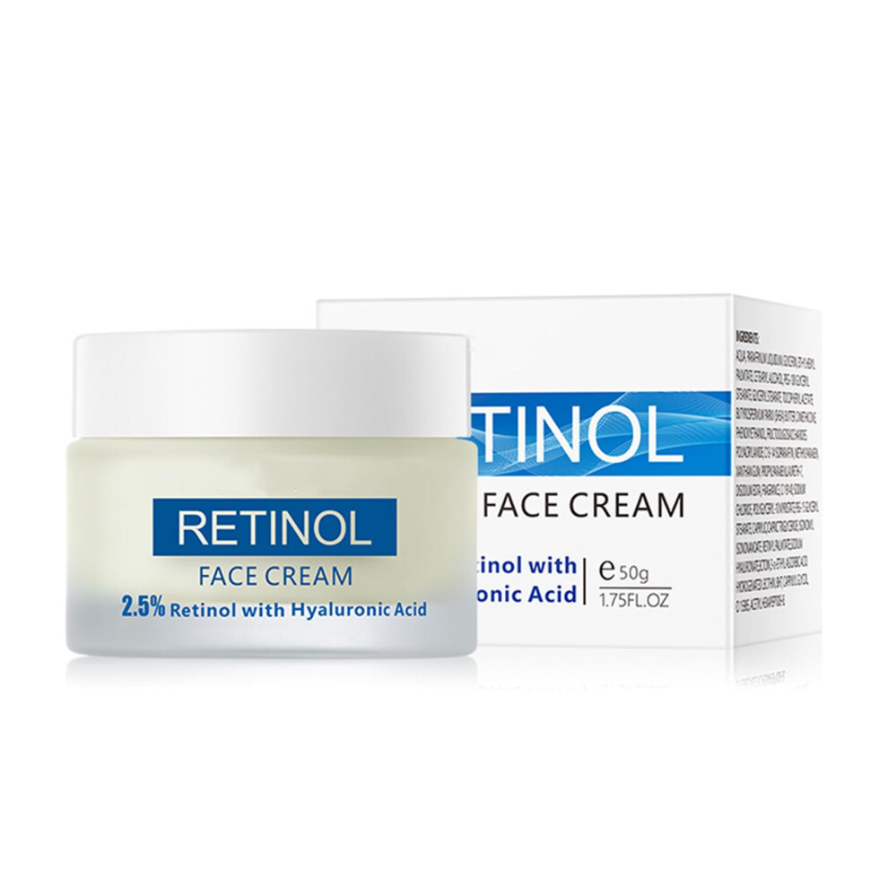 Cream Retinol Anti Aging Face With Hyaluronic Acid, Antiwrinkle Moisturizer For Firming Skin 1.75Oz