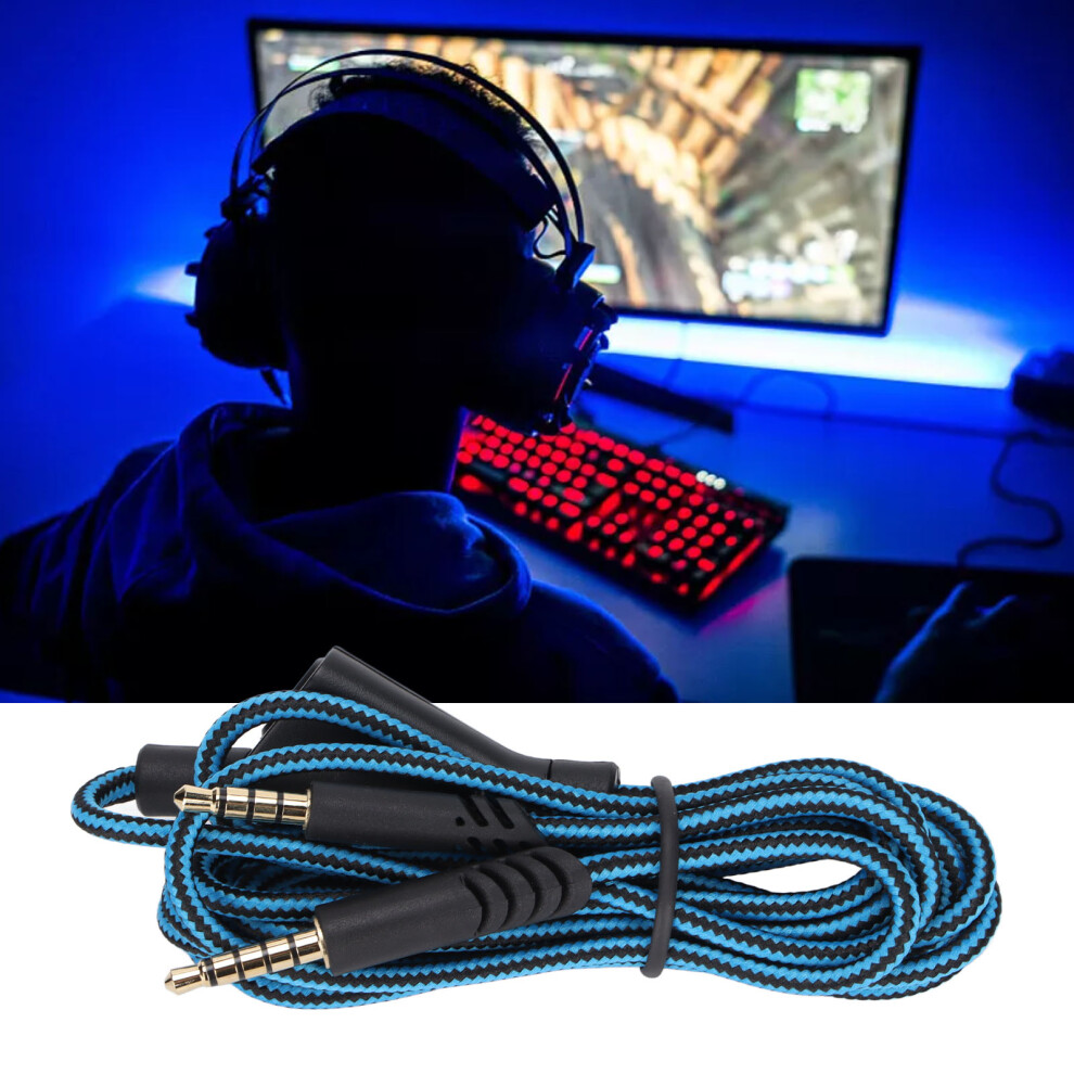 Replacement 2M Audio Cable With Inline Volume & Mute For A10 A40tr Gaming Headset Blue 8491382359749