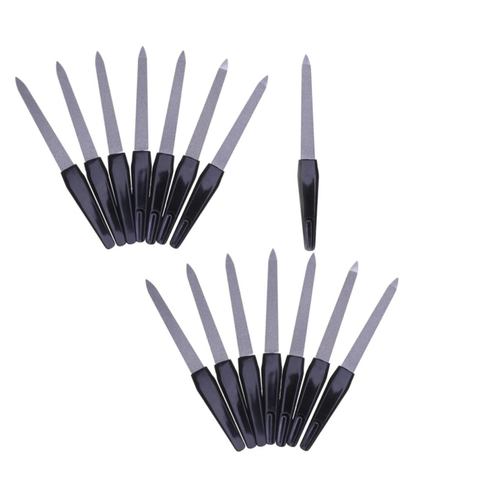 Healeved 15pcs Mini Nail File Kit with DoubleSided Stainless Steel Files for Manicure and Nail Art