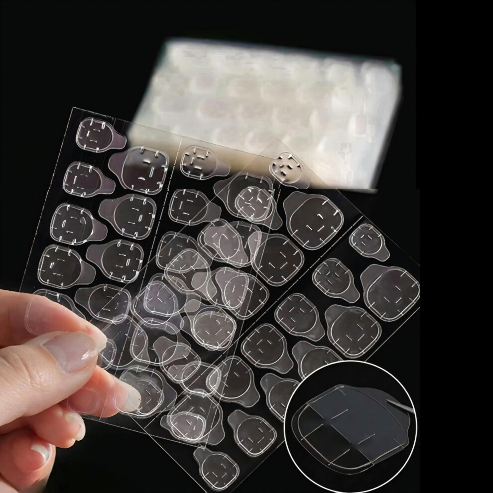 Nail Adhesive Tabs Waterproof Strong Hold UltraThin Reusable Stickers for Press On Nails 24 Sizes