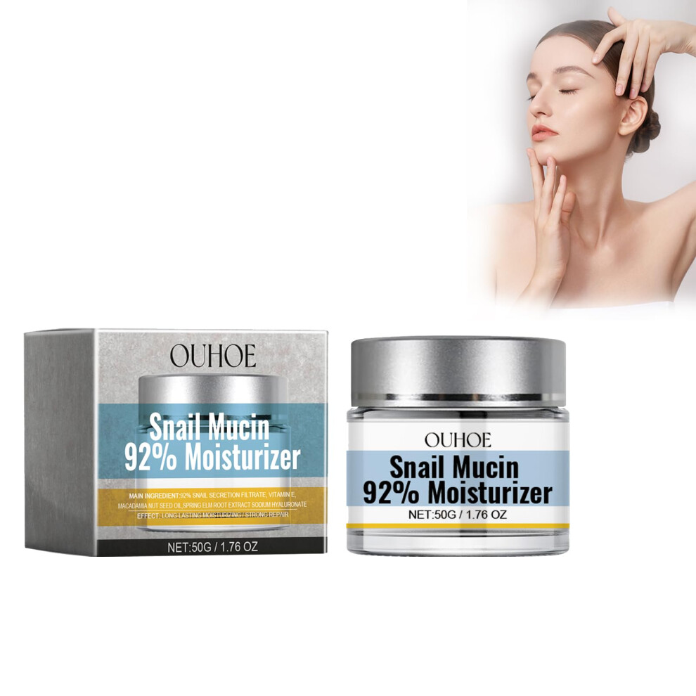 Cream Snail Mucin Moisturizer 92% For Face Antiaging Hydration And Improved Skin Elasticity 1Pcs