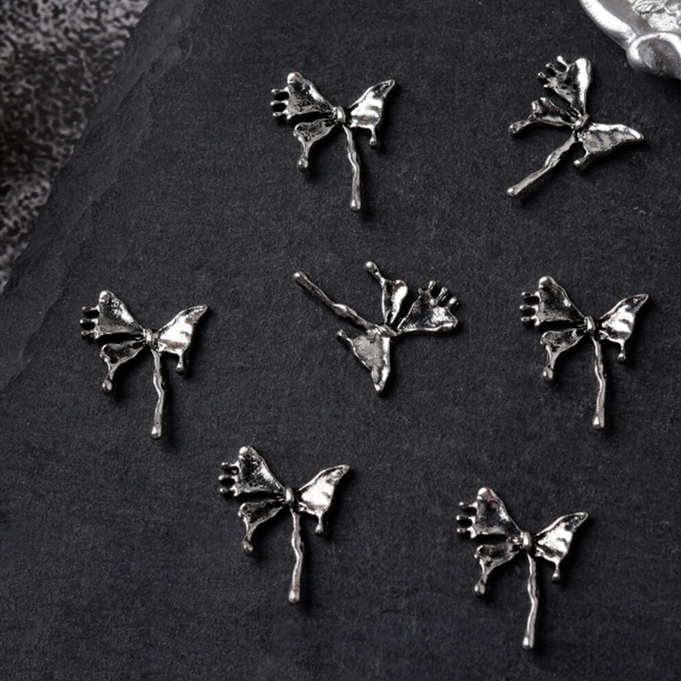 10pcs 3D Gothic Skull Nail Art Decorations, Durable Metal Charms for Halloween Manicure