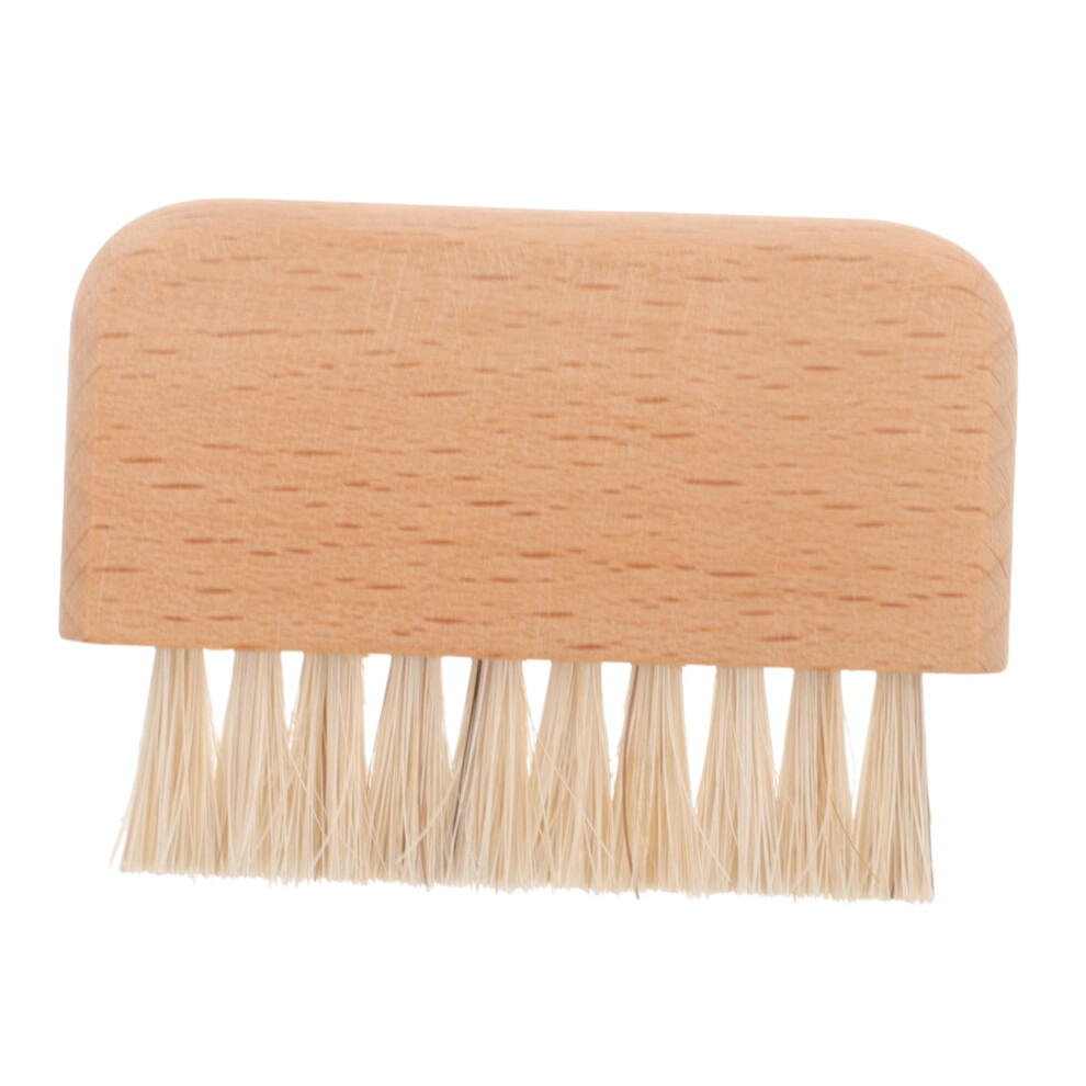 Nail Brush with Wooden Handle for Gentle Manicure Care and Effective Fingernail Toenail Cleaning