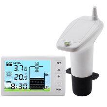 Digital Water Depth Meter with Backlit Display and Audible Alarm for Wells and Tanks