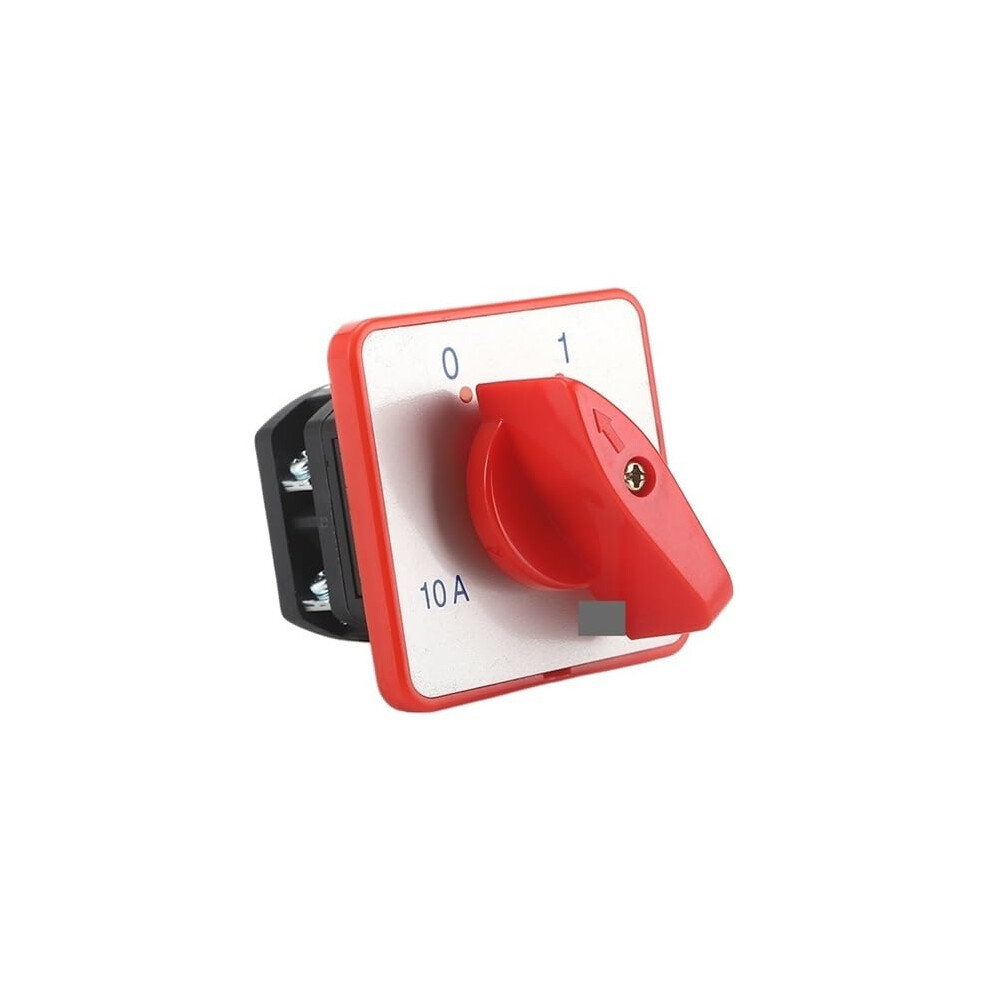 Hz5d10 10A 2 Position Rotary Cam Changeover Switch Single Phase With Knob And Screws 9044945473117