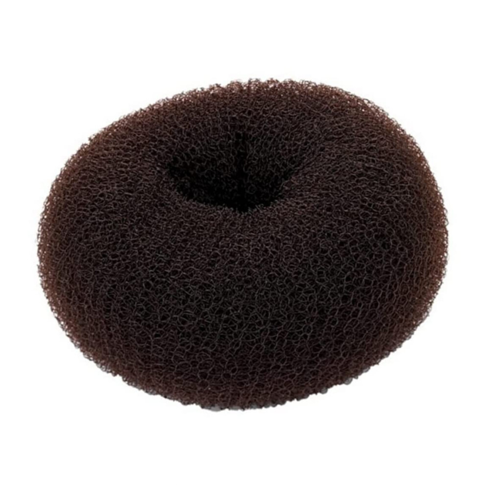 Unisex Brown Hair Bun Maker Donut 7Cm For Thick Hair, Fast Styling, Secure Hold, Adds Volume