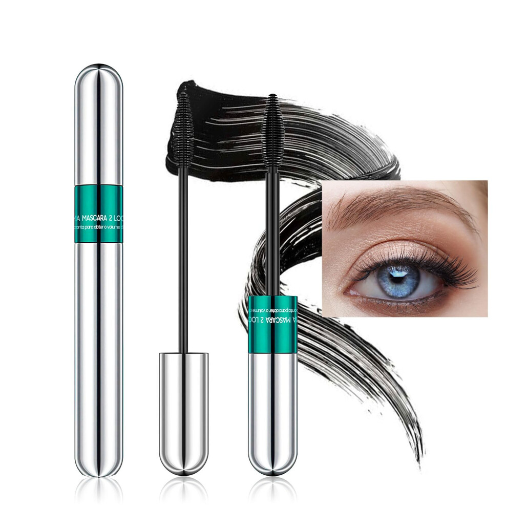 Black Waterproof Tubing Mascara 2 In 1 Lengthening And Defining Smudge Proof For Eyelash Extensions