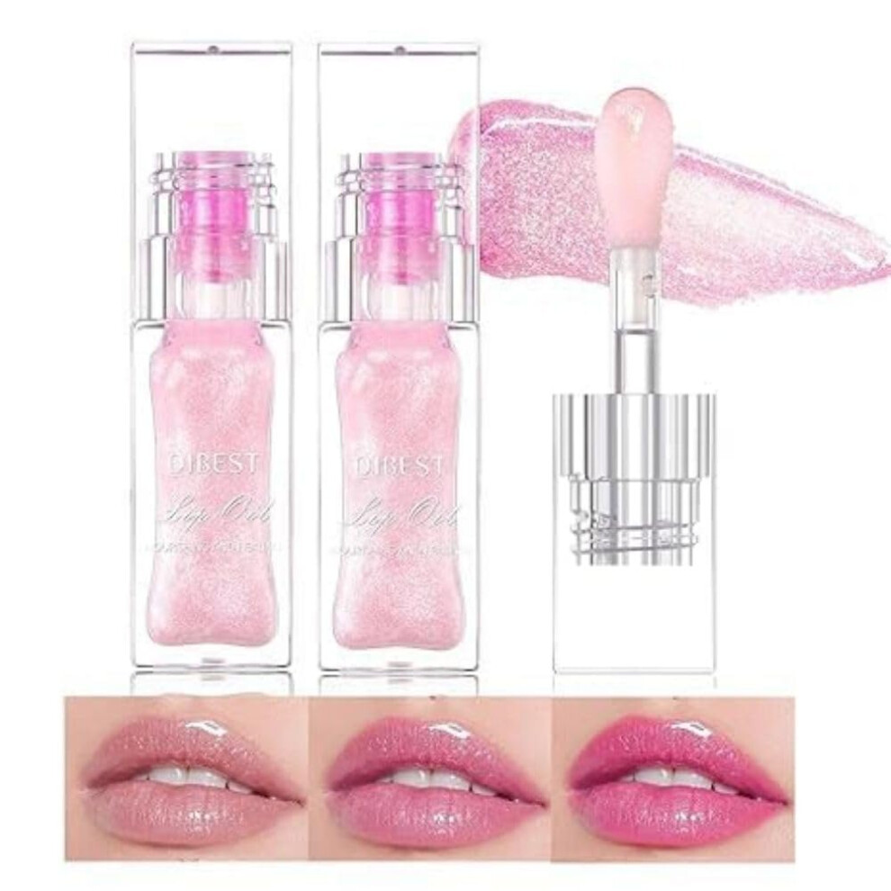 Pink Ph Lip Oil 2Pack Phresponsive Color Changing Hydration Shiny Nonsticky Gloss With Vitamin E