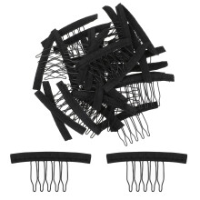 30 Pcs Black Wig Clips with 5 Teeth Wig Combs for Secure Fit and Hair Extensions