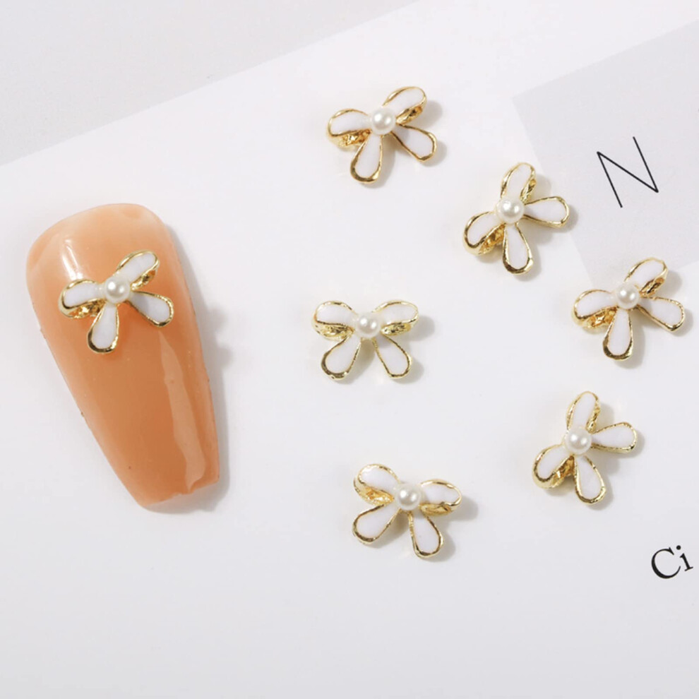 10pcs 3D Metal Bow Nail Art Decorations, Durable Alloy Charms for DIY Manicure