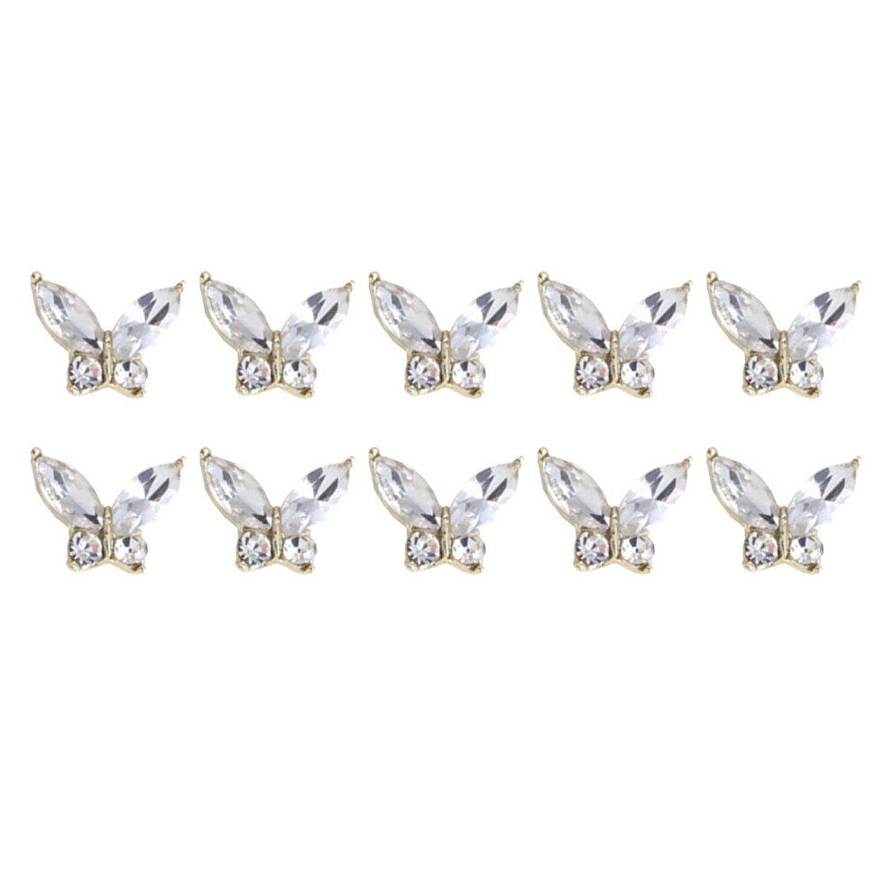3D Nail Art Decorations Butterfly Alloy Crystal Rhinestones Charms for Acrylic and Gel Nails