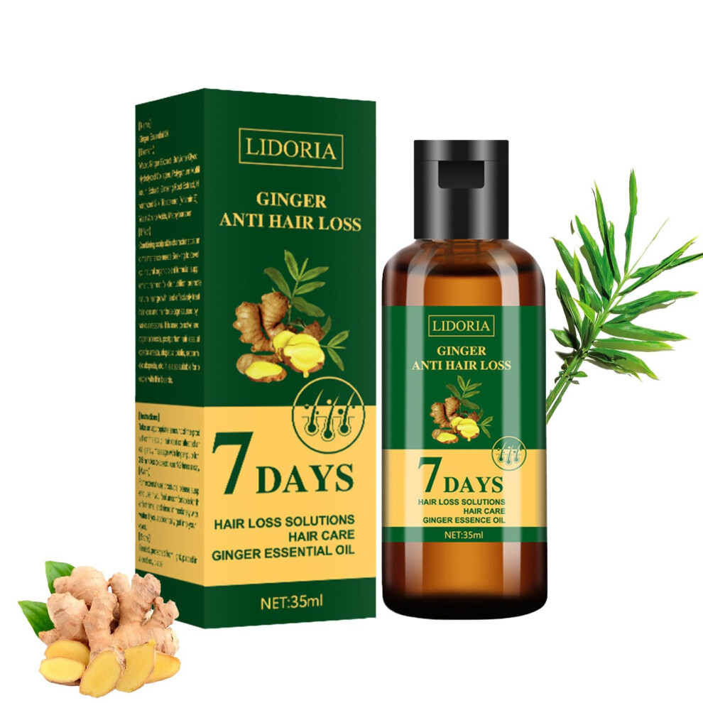 Ginger Hair Growth Oil 35ml Anti Hair Loss Serum for Damaged Thinning Hair Stronger Thicker Hair
