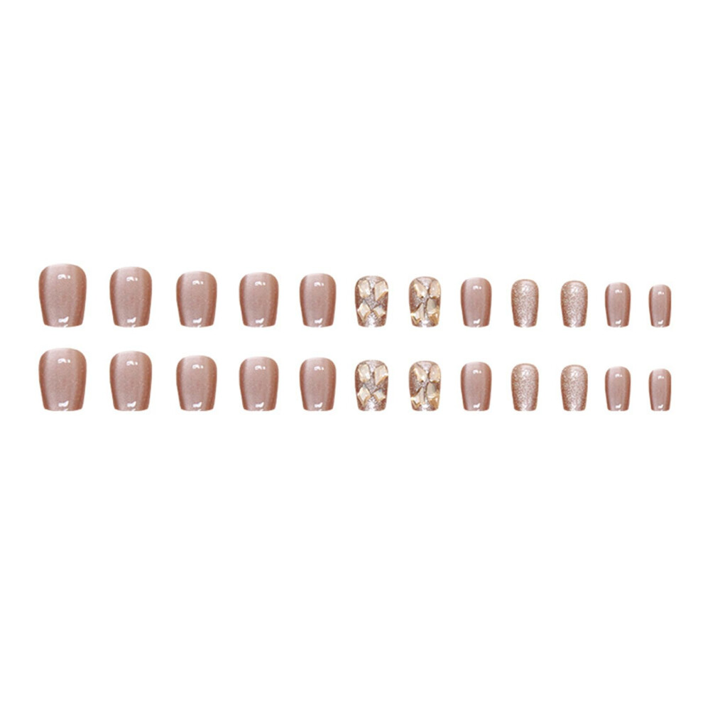 Rhinestone Press On Nails Set with Multiple Sizes for Quick DIY Salon Style Manicure