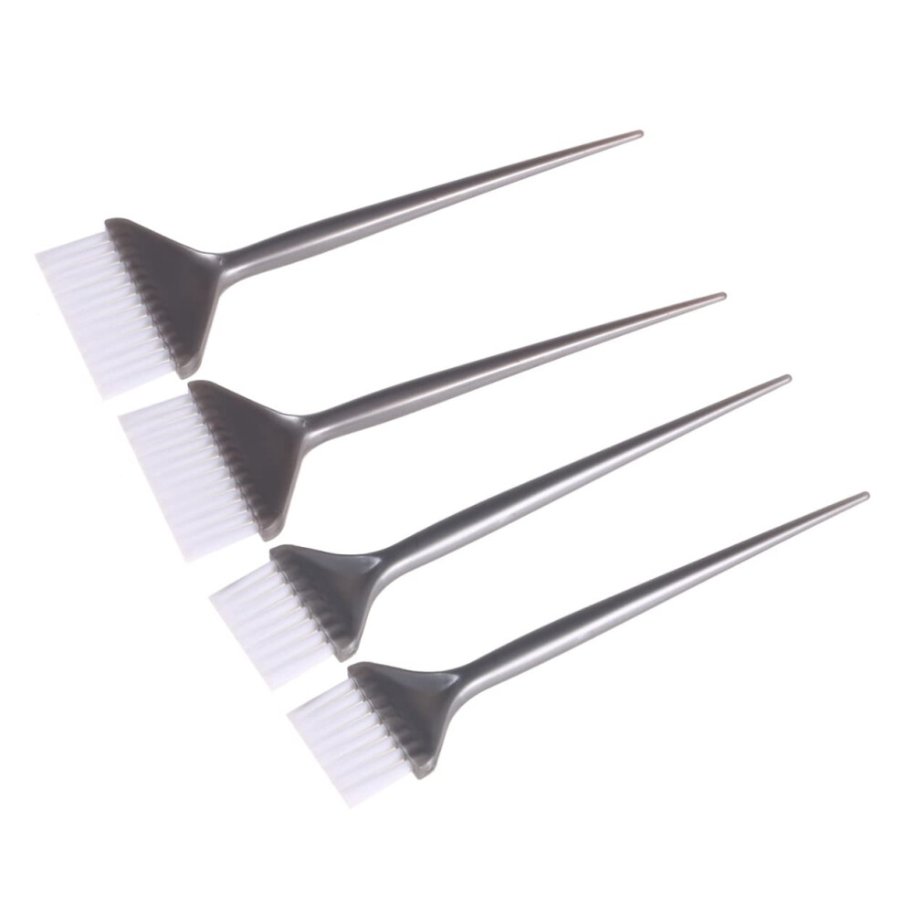 4pcs Long Handle Hair Dye Brush and Comb Set for Even Color Application Salon and Home Use