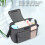Durable Stroller Bag Universal Stroller Organizer With Adjustable Shoulder Strap Easy Install Velcro Straps Moisture Proof Large Capacity Interior 7