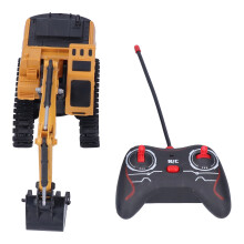 Kids Remote Control Excavator Toy Sandbox Digger Truck Hydraulic Engineering Vehicles Educational Toy with Full Functions and Automatic Power Off