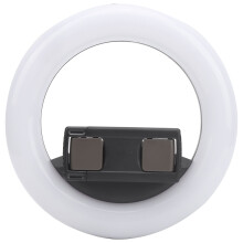 Brightness Adjustment Ring Light, Selfie Ring Light with 3 Modes and 3-Level Dimming, Rechargeable Adjustable Ring Light for Makeup and Video Calls,