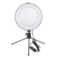 Adjustable Brightness Ring Light for Laptop, LED Beads Webcam Lighting Circle Design No Glare USB Powered Upgraded Clip After Sale Service Ring