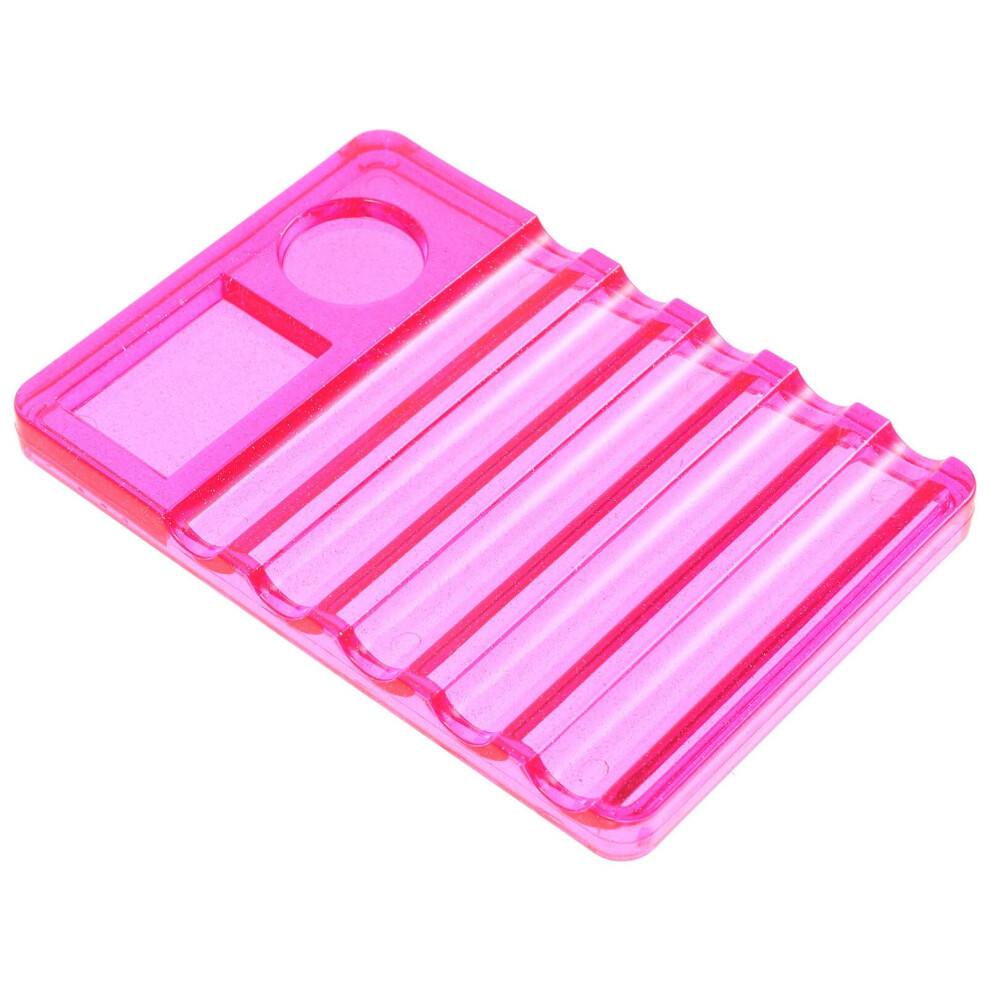 Nail Art Brush Holder with Integrated Mixing Palette, MultiTool Organizer for Professional Salon