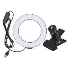 Clip On Ring Light For Laptop Monitor, Adjustable Brightness & Color Temperature Adjustment Compact Design Stability And Durability USB Powered Video