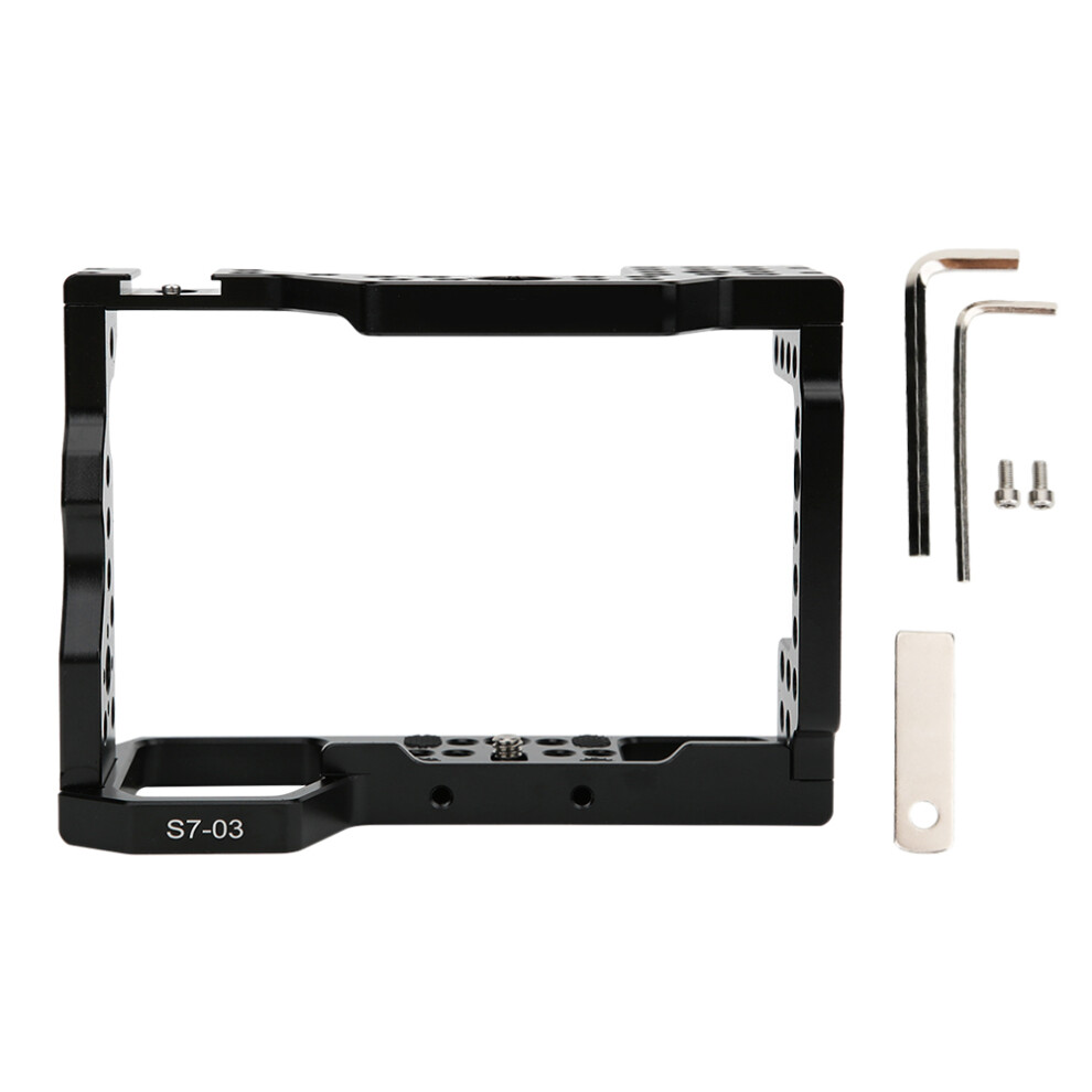 Protective Case Expansion Shell For Sony A7 Series, Camera Cage With 360-Degree Design And Supporting Camera Heat Dissipation, Includes Cold Shoe 9009791476194