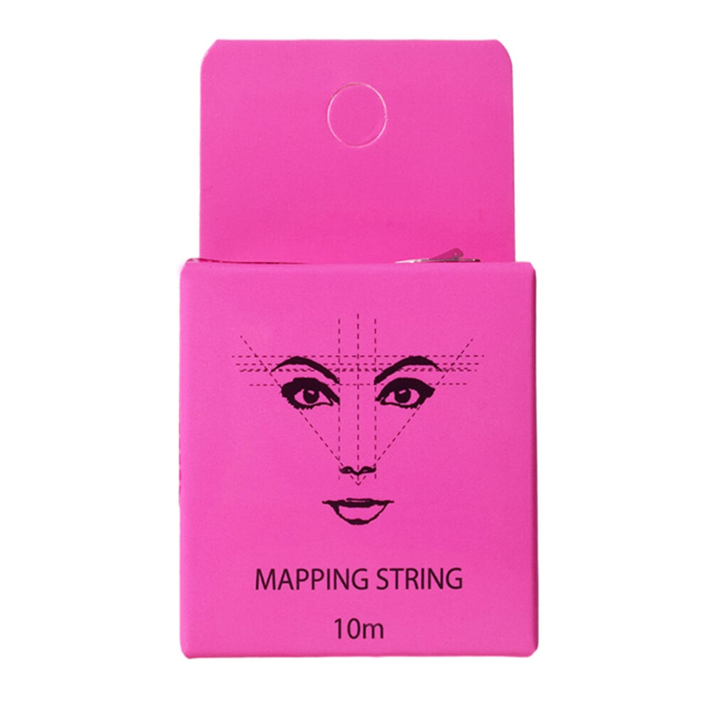 Pink Preinked Microblading Mapping String 10M For Precise Eyebrow Symmetry And Quick Brow Mapping
