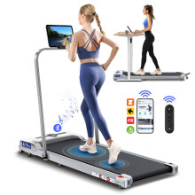 BLACK LORD Treadmill Walking Pad Gym Fitness Foldable handrail Silver