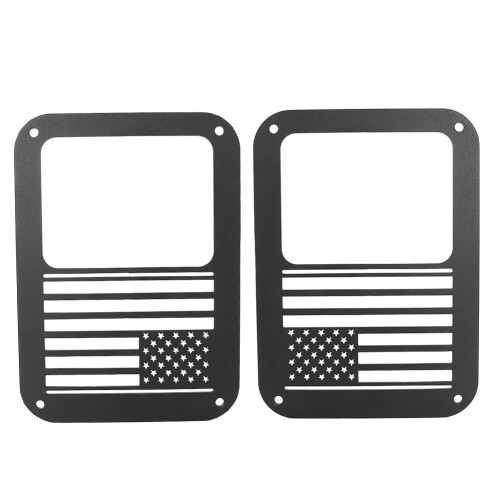 Προστατευτικά φώτων για Jeep Wrangler JK, Καλύμματα πίσω φώτων από κράμα αλουμινίου με 1