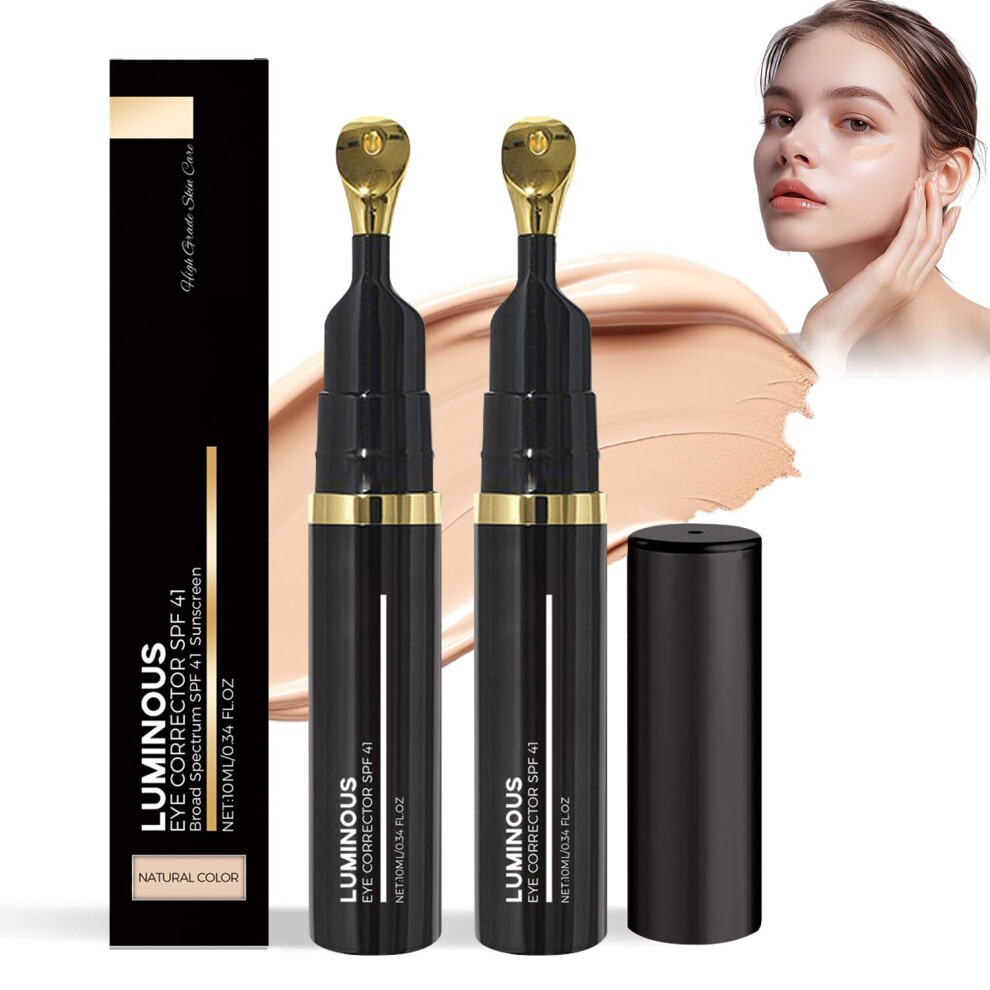 Dark/Peach/Cream Under Eye Concealer Spf 41 Circle Corrector Tone Antiaging Hydrating Eye 2Pcs