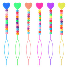 Hair Beader Tool for Braids and Ponytails with Quick Bead Loading and Colorful Beads Set